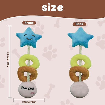1PC Squeaky Dog Toys to Keep Them Busy Squeaky Dog Toys with Soft Fabric, for Small, Medium, and Large Dogs for Daily Interaction, Companion Training (Star)