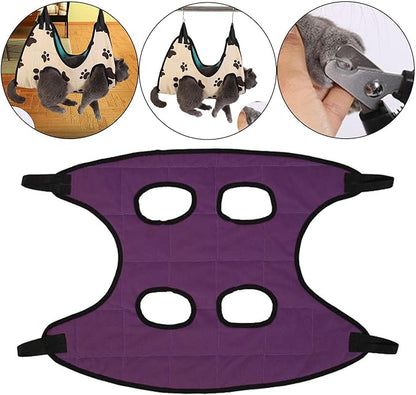 Portable Dog Grooming Hammock Restraint Bag Harness Multi Functional Hammock Helper for Puppy Nail Trimming Cat Pet Supplies Cleaning, L