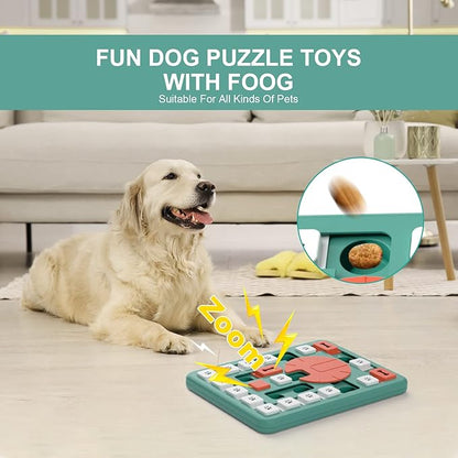 Dog Puzzle Toys,Interactive Treat Puzzle Dog Toy for IQ Training & Mental Stimulating,Treat Puzzle Dispensing with Squeaky Design for Large Medium Smart Dogs