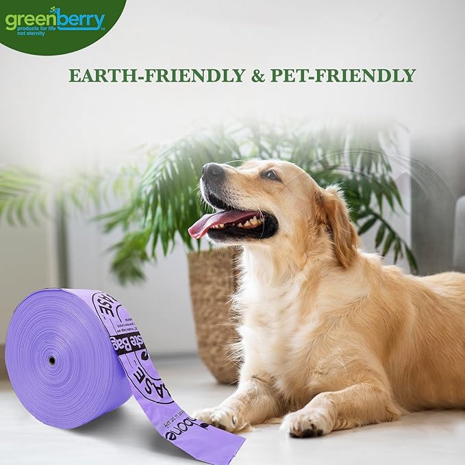 Greenbone BioBase Pull and Go Poop Bags 300 Bag Roll Lavender Scent For Home or Yard Box Dispenser