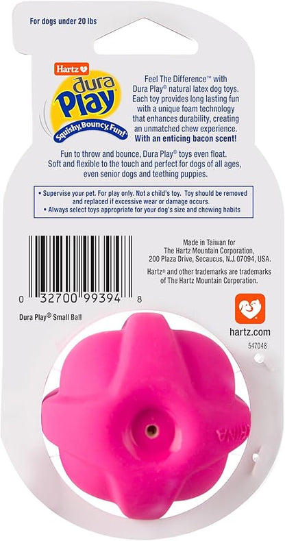 Hartz DuraPlay Bacon Scented Dog Toys, Small (Assorted Color)