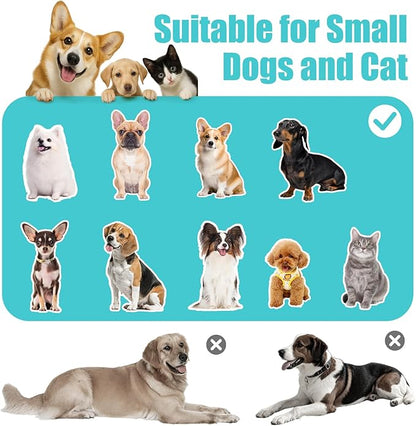 Dog Window Perch with Stairs,Pet Steps for Small Dogs &Cat,Pet Bunk Bed Dog Steps with Seat Elevated Platform Bed Indoor Dogs Ramp Ladder with Foam Upholstery