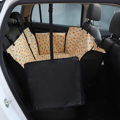 Dog Car Seat Cover - Heavy Duty Dog Hammock with Side Flaps - Waterproof/Scratch Proof/Nonslip Padded Pet Seat Cover - Universal fits All Cars
