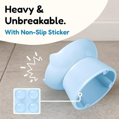 Unbreakable Raised Slow Feeder Bowl for Cats and Small Dogs, Elevated Cat Bowls, Detachable Slow Feede Bowl, Heavy Weighted, Non-Slip Feeder, Dry & Wet Food, Whisker Friendly (Blue; 6.2'')