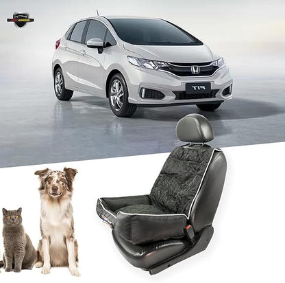 Seat Armour PetBed2Go Black - Car Pet Bed and Seat Cover – Soft, Portable Pet Cushion for Travel – Protects Vehicle Seats from Fur, Dirt & Scratches
