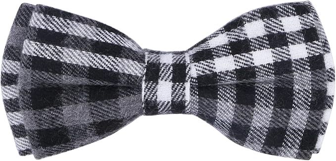 Faleela Soft &Comfy Bowtie Dog Collar,Detachable and Adjustable Bow Tie Collar,for Small Medium Large Pet (Small (Pack of 1), Black and Whit)