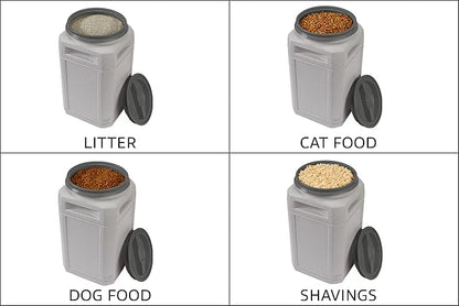 Mighty Tuff Airtight Dog Food Storage Container – 13 Gal, up to 54 lb Capacity – Cat and Dog Food Container with Twist Lid & Handles – BPA-Free, Made in USA