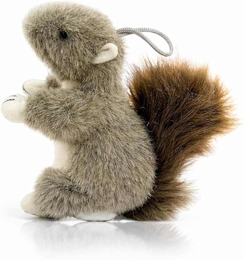 Squirrel Dog Toy w/ Squeaker | Plush Squirrels Dogs Toys | Stuffed Squeaky Squirrel Toy for Pets | Realistic Animal Dogs Toys | Squeaky Squirrels | Small/Medium Breed | Multicolor | 6"