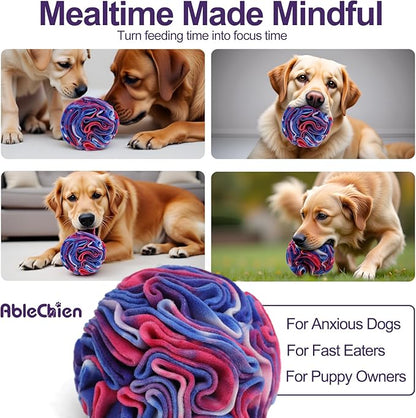 Snuffle Ball for Dogs, Sniffle Interactive Treat Toy, Washable Puppy Treat Toy, Foraging Puzzle Ball Toy, Mind Games for Dogs, Enrichment Dog Toys