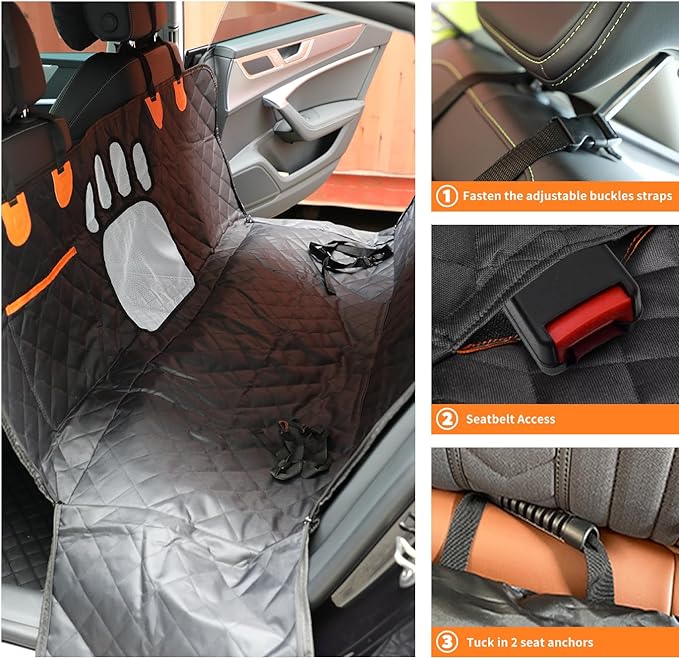 CBBPET Dog Car Seat Covers (Dog Paw)
