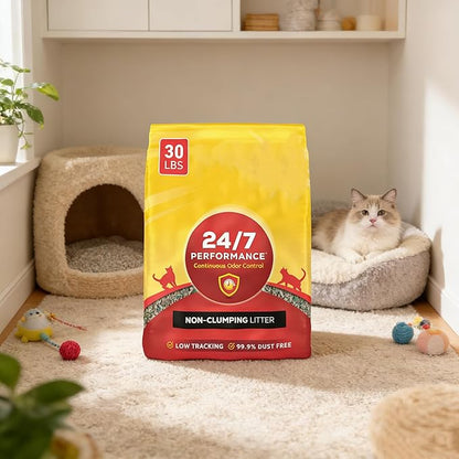 Clumping Cat Litter Odor Control, 24/7 Performance Multi Cat Litter - 30 lb. Bag