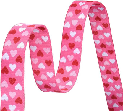 Dog Collar and Leash Set - Adjustable Heart Dog Collar - Love Theme - Perfect for Small Medium Large Dogs(Pink Heart Set,L)