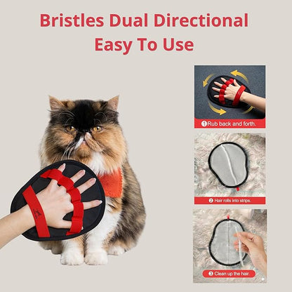Pet Hair Removal Glove for Cats & Dogs – Electrostatic 5-Finger Pet Hair Remover for Couch, Furniture, Car Seat & Clothes | Reusable, Washable Deshedding Glove by KAIZEN PETS