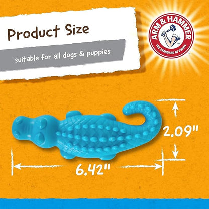 Arm & Hammer for Pets Nubbies Dental Toys, Gator - Dental Chew Toy for Dogs for Moderate Chewers - Reduces Plaque & Tartar Buildup Without Brushing - 2 Pack