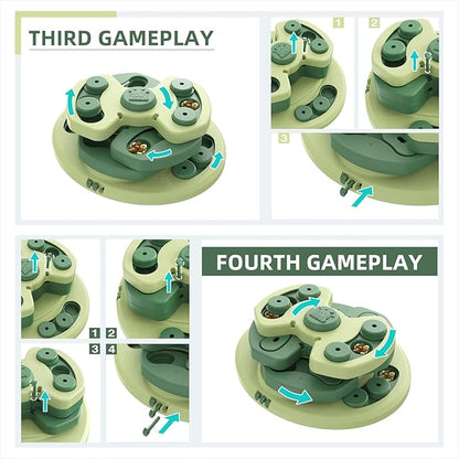 KADTC 3 Levels of Step-by-Step Challenge,Large Size,Beginner to Advanced Dog Puzzle Toys,3 Ways to Play,U.S. Brand & Design Treat Puzzles for Dogs Mental Stimulation Enrichment Food Slow Feeder Toy