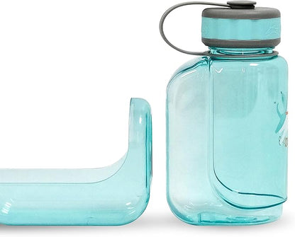 OllyDog OllyBottle, Dog Water Bottle with Detachable Bowl, No Spill Travel Bottle for Dogs, Wide Drinking Cup, BPA-Free Tritan, Easy Clean, Convenient for Walking & Hiking (600ML, Aqua Blue)
