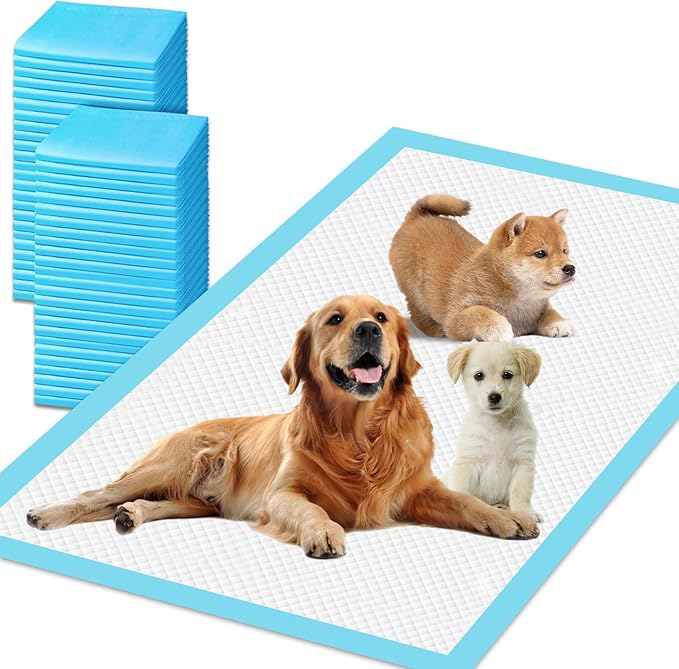 XXXXL Puppy Pee Pads for Dogs 31"x55" 40 Count, Extra Large Dog Pee Pads, Leak-Proof & Super Absorbent Dog Pee Pads, Thicken Disposable Potty Pads Puppy Training Pads for Cats Rabbits