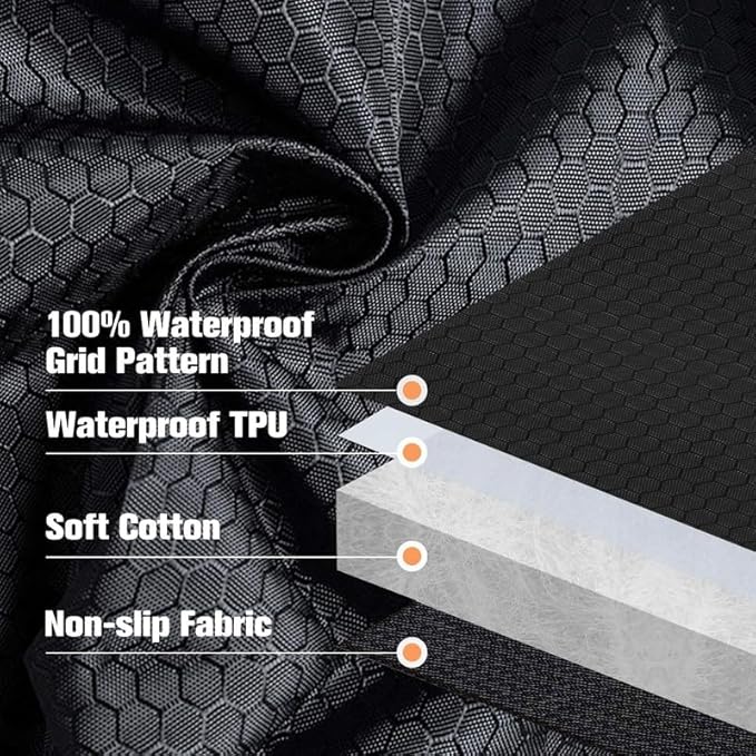 PETICON Waterproof Scratchproof Pet Bench Seat Covers for Cars, SUVs, Nonslip Durable Back Seat Cover for Dogs, Washable Backseat Protection