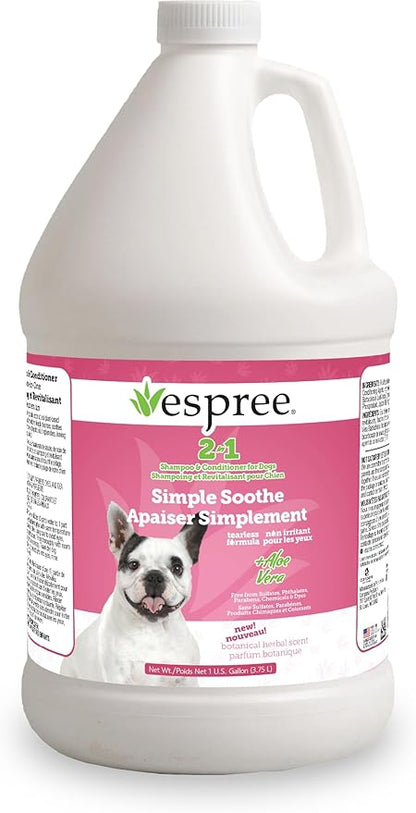 Espree Simple Soothe Shampoo & Conditioner with Baking Soda, Soothing Shampoo for Dogs, Jojoba Oil Formula, Nourishing Dog Conditioner, Puppy Essentials, Gallon