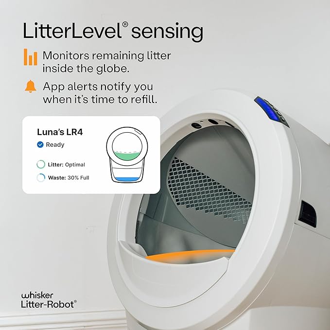 Litter-Robot 4 Supply Bundle by Whisker, White - Automatic, Self-Cleaning Cat Litter Box, WiFi Enabled, Includes Litter-Robot 4, 3 OdorTrap Refills, 10 Liners, 30 Cleaner Wipes, & 2 Carbon Filters