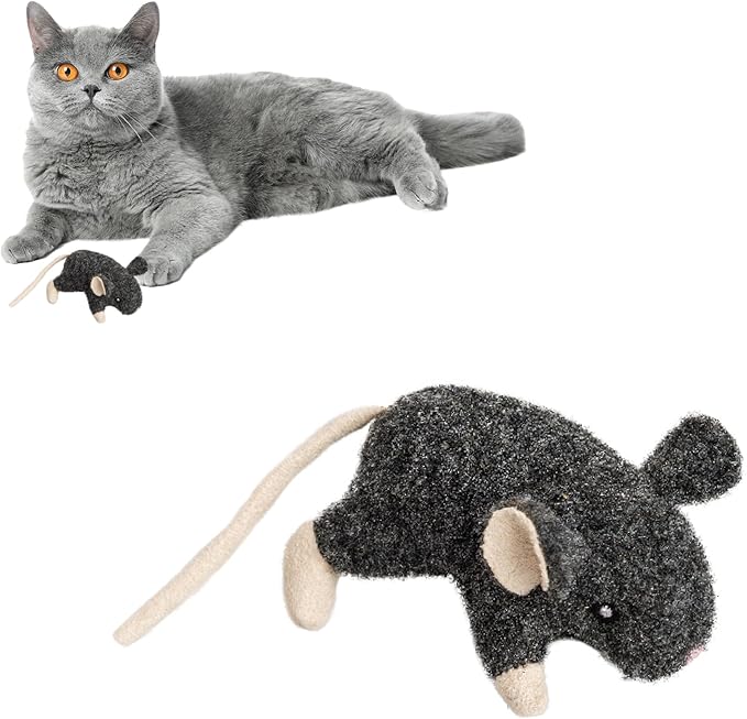 SPOT Fuzzy Mouse Freddie Cat Toy with Catnip – 3.5in Plush Mouse for Cats & Kittens, Crinkle Sound, Great for Batting, Chasing & Interactive Play – Assorted Colors