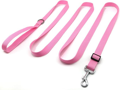TAIAN Adjustable Nylon Dog Leash, 10 Foot Long Dog Leashes for Medium Large Dogs