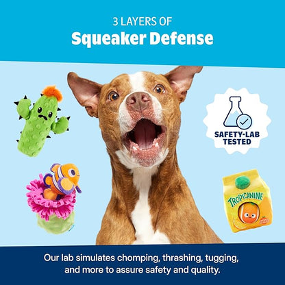 Barkbox Fetch of July Rubber Tennis Balls for Dogs & Puppies | Patriotic Trio of Squeaky Fetch Balls for Bounce, Chase & Play | Durable, Festive & Fun for Playful Pups