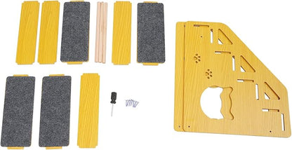 PetStep Foldable Dog Stairs, 4-Step Triangle Pet Ramp for Small Medium Dogs Cats, Non-Slip Indoor Stairs for Sofa Bed Car, Easy Assembly