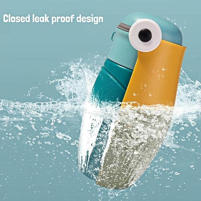 Dog Water Bottle Portable Puppy Travel Foldable Water Bottle Leak Proof Water Dispenser for Pet Cats Walking Hiking Travel Food Grade Plastic-Back 16 oz