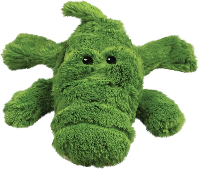 KONG Cozie Plush Dog Toys 2 Pack – Durable & Soft Squeaky Toys for Medium Dogs – Assorted Animal Characters (Ali The Alligator)