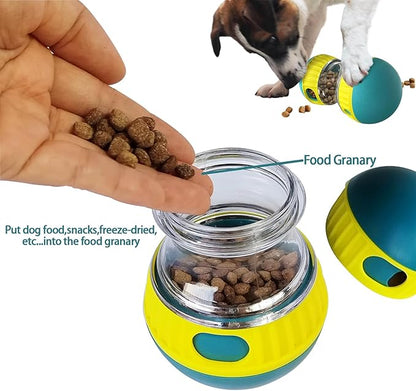 Dog Food Puzzle Toys, Adjustable Dog Treat Dispensing Dog Toys, Interactive Chase Slow Feeder for Boredom and Stimulating, IQ Training for Medium/Large Dogs