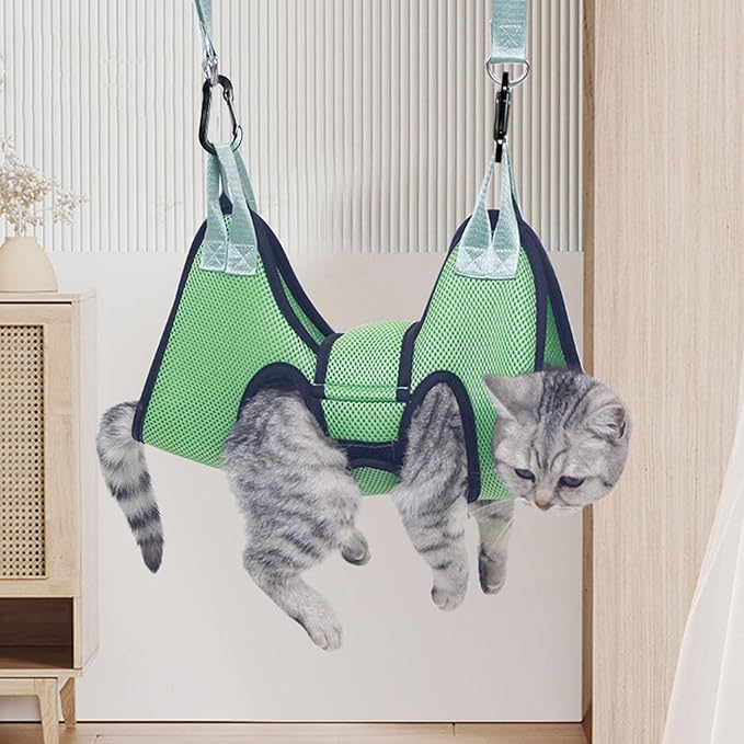 Secure Pet Grooming Hammocks for Dog Cats Nails Clipping Bathing with Durability Polyester Fabric and Restraint