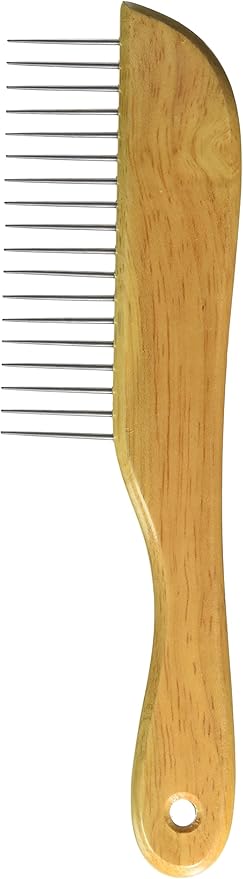 Detangling dog combs for grooming matting – OmniPet Eco‑Friendly Bamboo Handle with Stainless Steel Pins – Pet comb for cats and long‑haired breeds prevents painful mats and promotes a smooth coat