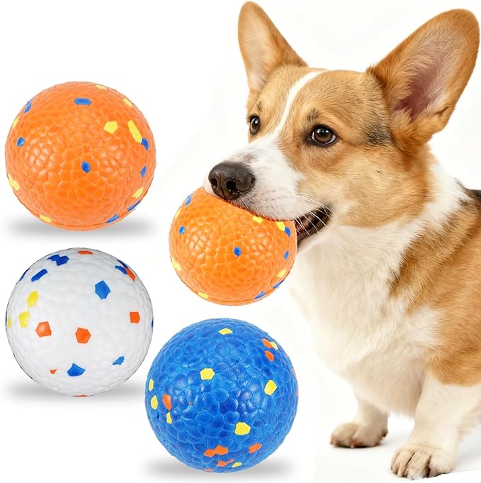 Dog Balls Tennis balls for Dogs, Interactive Dog Toys for Aggressive Chewers ,Indestructible Dog Toy to Keep Them Busy, Puppy Chew Toys for Teething, Durable Dog Ball for Medium Small Dog (2.4")