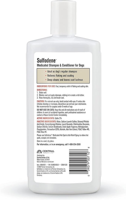 Sulfodene Medicated Shampoo & Conditioner for Dogs 12oz (Pack of 2)