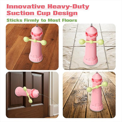 Interactive Cat Toy for Indoor Cats, Suction Cup Cat Wand Toy with 2 Play Modes, Self-Play Enrichment Cat Toy, Enhanced Suction Cup, Boredom Relief & Exercise for Cats (Cherry Blossom Pink)