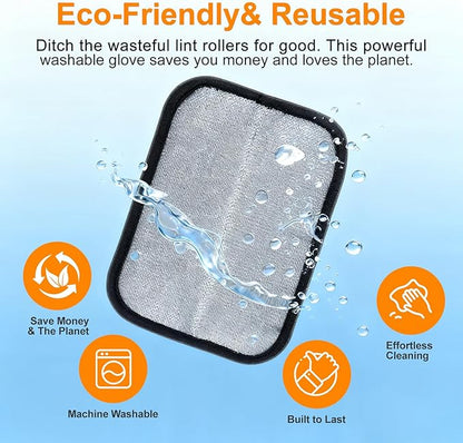 Pet Hair Removal Glove,Reusable Electrostatic Pet Hair Remover Glove,Washable Grooming Tool for Cats, Dogs, Furniture, Car Seats, & Carpets(2 Piece)