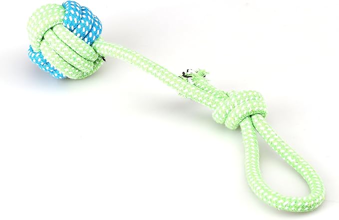 Dog Chew Rope Toys, Set of 9, Cotton Teething Ropes for Small and Medium Dogs, with Ball, Tug-of-War Toys, Fetching Bone and Sandal