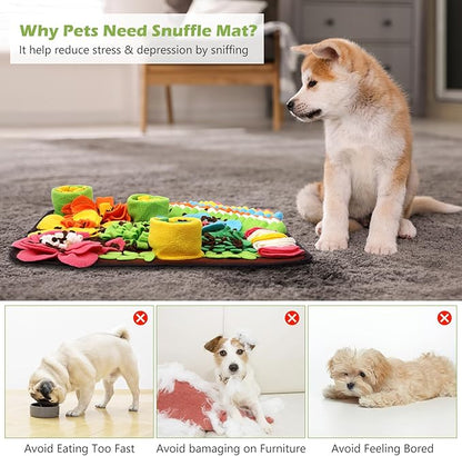 KeeKit Snuffle Mat for Dogs, Interactive Slow Feeding Mat for Small & Medium Breeds, Encourages Natural Foraging Skills, Mental Stimulation, Foraging Mat for Dogs Cats Rabbits