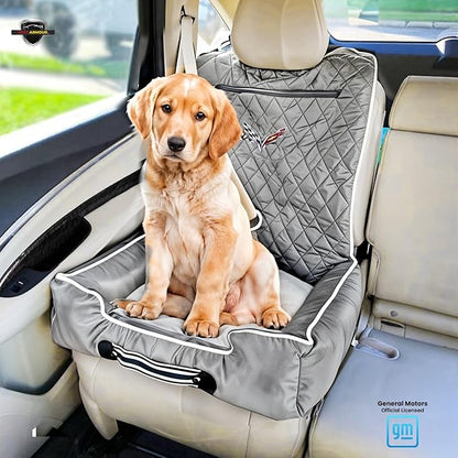 Seat Armour - PetBed2GO for Corvette C7 - Grey Pet Bed Cushion & Car Seat Cover, 26x20x6, 3.5 lbs