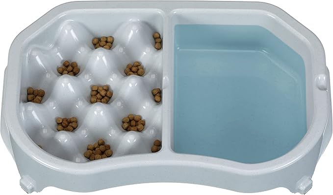 Neater Pet Brands Neater Slow Feeder Dog Bowls, Slows Down Fast Eating to Prevent Vomiting, Overeating, & Bloat, Dog Slow Feeder Bowl with Wide, Non-Slip Base, Holds 2.5 Cups Food and 8.5 Cups Water