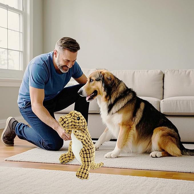 Bzonsmart Squeaky Dog Toys Plush Dog Toy Stuffed Durable Dog Chew Toys for Small Middle and Large Dogs