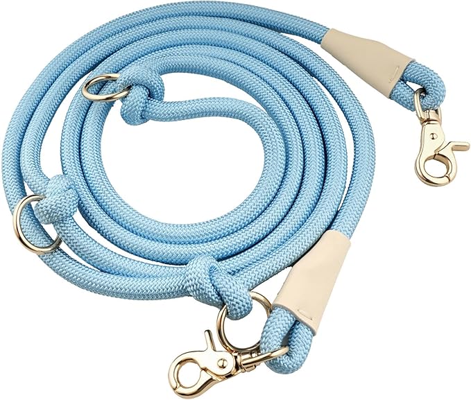 8.5ft Multifunctional Hands Free Nylon Rope Waist Dog Leash, Adjustable Shoulder Crossbody Walking Lead