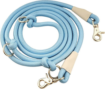 8.5ft Multifunctional Hands Free Nylon Rope Waist Dog Leash, Adjustable Shoulder Crossbody Walking Lead