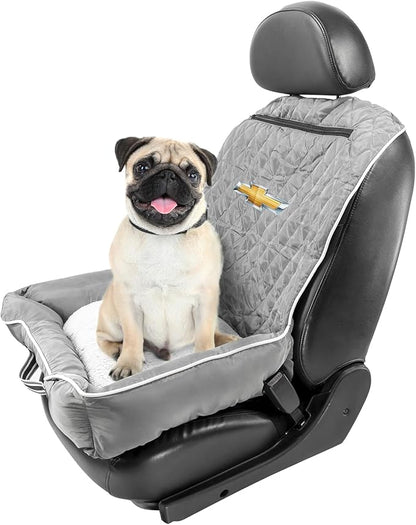 Seat Armour Chevrolet PetBed2GO Dog Car Seat Cover – 2-in-1 Pet Bed & Car Seat Protector – Full Protection Pet Car Seat, 26x20x6 in, 3.5 lbs, Gray