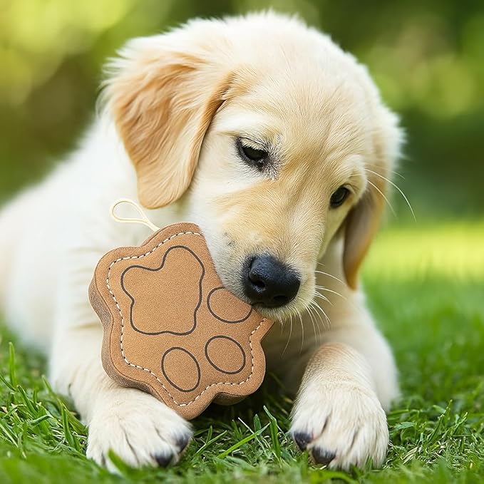 Natural Jute Dog Chew Toy – Tough Paw-Shaped Puppy Teething Toy, Durable & Safe Chew for Small, Medium & Large Dogs, Tug & Interactive Training & Play Toy