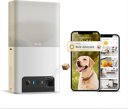 Petcube Bites 2 Lite + Extra Care Service with Smart Alerts [Paid in-App Subscription] | Interactive WiFi Pet Monitoring Camera with Phone App and Treat Dispenser, 1080p HD Video, Night Vision