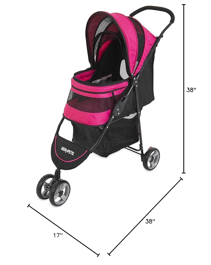 Gen7Pets Regal Plus Dog Stroller - Raspberry Sorbet Pet Stroller, Pink, 1 Count