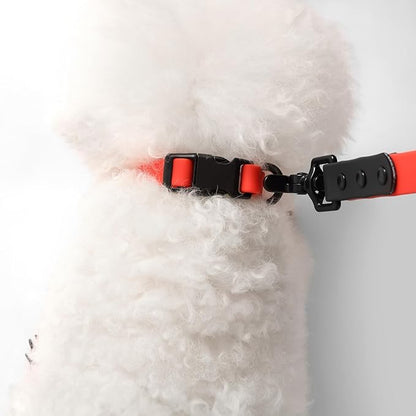 WLK1004M-5SET Luna Small 8FT Adjustable 6-in-1 Waterproof Hands-Free Leash and Collar with LED Flashlight, Bag Dispenser, and Poop Bag Holder, Shirley
