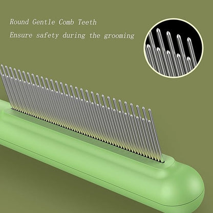 Small Dog Grooming Brush,Puppy Hair Brush for Shedding Tangles Pet Hair Removal Comb Stainless Steel Teeth Flea Comb - Perfect for Shih Tzus,Yorkies,Maltipoos,Maltese,Small Breeds (Loose teeth)